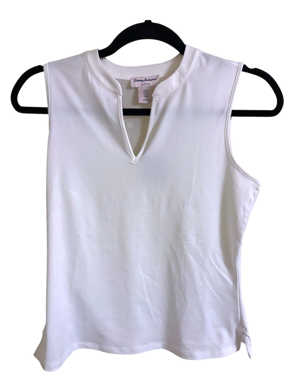 Tommy Bahama White Sleeveless V-Notch Athletic Tank NWT Small